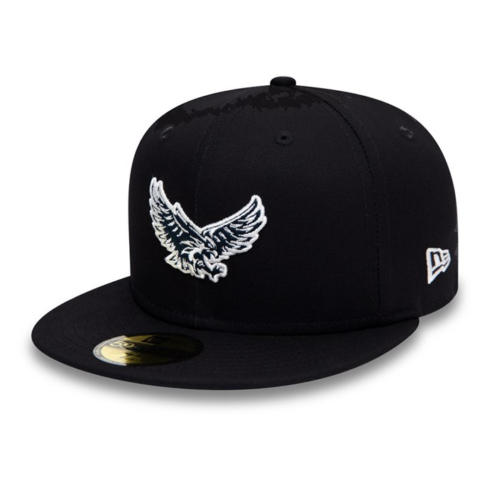 Elias x New Era Flyest Eagle 59FIFTY Lippis Mustat - New Era Lippikset Myynti FI-173805